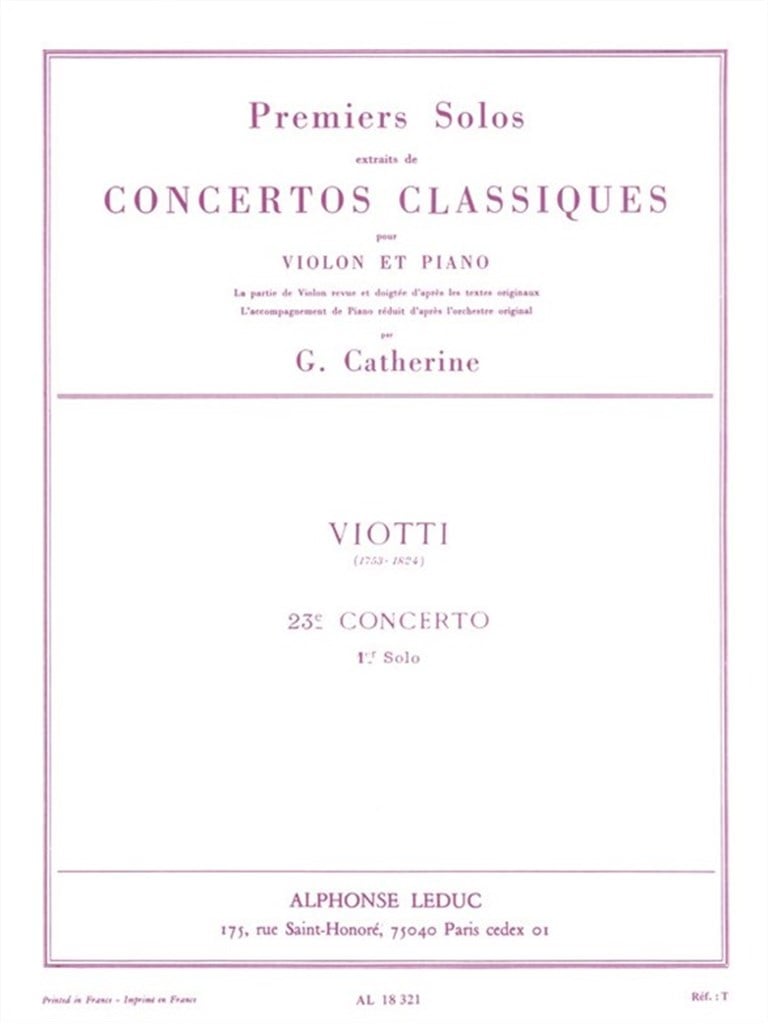 Premiers Solos Concertos